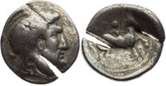 Celtic coins, Ancient coins Tertadrachm, Philip II Macedon imitation, type with big and wide head Original cuts, to ensure it is a solid precious metal, not silver plated. Kelten, Antike Münzen Tetrad