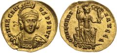 Roman Empire, Ancient coins Solidus 397 - 402 A.D., Arcadius (Flavius Arcadius Augustus) - Eastern Roman Emperor between 383 - 408 A.D. Arcadius was the oldest son of Theodosius I, the last emperor of