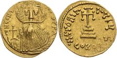 Byzantine Empire, Ancient coins Solidus 641 - 668 A.D., Constans II - Byzantine Emperor between 641 - 668 A.D. Byzantinisches Reich, Antike Münzen Solidus 641 - 668 A.D., Constans II. - Byzantinische 