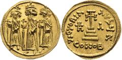 Heraclius, Byzantine Empire Solidus (610 - 641) Officina "Z" Herakleios, Byzantinisches Reich Solidus (610 - 641) Herakleios, Byzantská říše Solidus (610 - 641) Dílna "Z" Konstantinopol / Constantinop