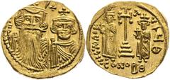 Constans II, Byzantine Empire Solidus (641 - 668) Officina "Θ" Konstans II., Byzantinisches Reich Solidus (641 - 668) Konstans II., Byzantská říše Solidus (641 - 668) Dílna "Θ" Konstantinopol / Consta
