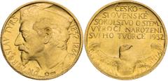 Medaile / Medals / Medaillen Medals Gold Medal 1932 (Ducat), Dr. Miroslav Tyrš. Anniversary of his birth Minted 1 742 pcs. Medaillen Goldmedaille 1932 (Dukat), Dr. Miroslav Tyrš. Jahrestag seiner Gebu