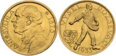 Medaile / Medals / Medaillen Medals Gold Medal 1933 (Ducat), Antonín Švehla. 60th Birthday Minted 500 pcs. Medaillen Goldmedaille 1933 (Dukat), Antonín Švehla. 60. Geburtstag Auflage 500 Stk. Medailov
