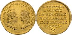 House of Habsburg / RDR Maria Theresa, House of Habsburg Gold Medal 1751 (Ducat), Visit of royal couple in hungarian mining towns Very rare! Maria Theresia, RDR Goldmedaille 1751 (Dukat), Besuch des K