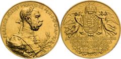 Austrian Empire / Kaisertum Österreich Francis Joseph I, Austrian Empire Gold Medal 1896 (8 Ducat), Prize of the Millennium Exhibition in Budapest Very rare! Franz Joseph I., Kaisertum Österreich Gold