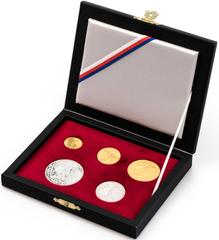 Czechoslovakia / Tschechoslowakei Restrikes and Replicas, Period after 1918 Set of gold and silver medals (1934) 2016 (5 pcs), Reviving of Kremnitz´s mining. 5 Ducats, 2 Ducats, 1 Ducat, Large silver 