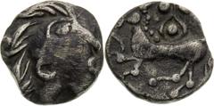 Ancient coins / Antike Southern Slovakia / Northern Hungary, Boii, Celts Obol Südslowakei / Nord-Ungarn, Boier, Kelten Obol Južné Slovensko / Severné Maďarsko, Bójovia, Kelti Obol 0,68 g, 9,2 mm, Ag, 