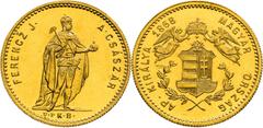 Conventional and Federal Currency / Guldenwährung Francis Joseph I, Austrian Empire Ducat 1868 Restrike with the sign U.P. Franz Joseph I., Kaisertum Österreich Dukat 1868 Nachprägung mit dem Zeichen 