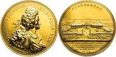 House of Habsburg / RDR Joseph I, House of Habsburg Gold medal (25 Ducat), On the construction of the castle Schönbrunn Official restrike of HMA Vienna. HMA mark and hallmark removed. According to the
