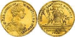 House of Habsburg / RDR Maria Theresa, House of Habsburg Gold Token 1768 - 3/4 Ducat, Wedding of her daughter Maria Carolina and Ferdinand IV of Naples Maria Theresia, RDR Goldjeton 1768 - 3/4 Dukaten