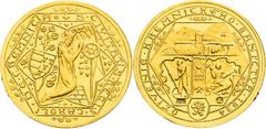 Period after 1918 / Zeitraum nach 1918 Czechoslovakia (1918 - 1939), Period after 1918 Gold Medal 1934 - Ducat, Revival of Kremnitz mining Minted only 288 pcs Edge nick Tschechoslowakei (1918 - 1939),