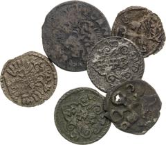 World coins / Münzen der Welt Poland, World coins Obol 1585, 1591, 1595, 1606, 1607, Szelag 1663 (6 pcs) Various mints Polen, Münzen der Welt Obol 1585, 1591, 1595, 1606, 1607, Szelag 1663 (6 St.) Div