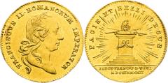 Franz II - Coronation Medals and Tokens Francis II, House of Habsburg Gold Token 1792 (Ducat), The election of the roman emperor in Frankfurt am Main Rare! Franz II., RDR Goldjeton 1792 (Dukat), Die W