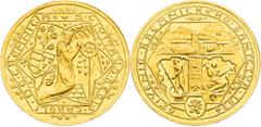 Period after 1918 / Zeitraum nach 1918 Czechoslovakia (1918-1939), Period after 1918 Gold Medal 1934 (Ducat). Kremnitz. . Reviving of Kremnitz´s mining Minted 288 pcs. Edge nick and scratches. Rare! T