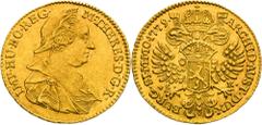 Maria Theresia - Prag Maria Theresa, House of Habsburg Ducat 1779. Prague. Golden patina. Extremely rare! According to the knowledge of the auction house, only 2 pieces appeared on the market! Maria T