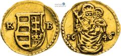 House of Habsburg | RDR Ferdinand III, House of Habsburg 1/4 Ducat 1646. Goldstrike of obol. Kremnitz. Very rare! Ferdinand III., RDR 1/4 Dukat 1646. Goldabschlag von Obolus. Kremnitz. Sehr selten! Fe
