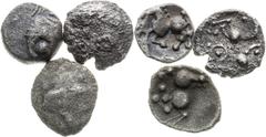 Celts | Kelten Bohemia, Celts Obol (2nd-1st century BC) (3 pcs). Stradonice, Karlstein, Roseldorf/Němčice II (Moravia) types, 3 pcs Böhmen, Kelten Obol (2.-1. Jh. v. Chr.) (3 St.). Typen Stradonice, K
