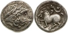 Celts | Kelten Serbia, Scordisci, Celts Tetradrachm (3rd/2nd century BC). Helmschweifreiter type Scratches. Light traces of corrosion. Serbien, Skordisker, Kelten Tetradrachme (3./2. Jh. v. Chr.). Typ