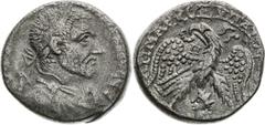 Roman Empire | Römische Kaiserzeit Macrinus, Roman Empire Tetradrachm. Emesa Macrinus, Römische Kaiserzeit Tetradrachme. Emesa Macrinus, Římské císařství Tetradrachma. Emesa Ag, good VF / EF