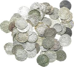 House of Habsburg | RDR Mixed lots, House of Habsburg Denars (56 pcs) and obol (1 pc) Konvolute, RDR Denare (56 Stk) und Obol (1 Stk) Konvoluty, Období vlády Habsburků Denáry (56 ks) a obol (1 ks) Ag,