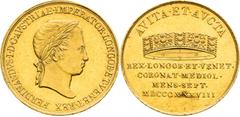 Austrian Empire | Kaisertum Österreich Ferdinand I of Austria, Austrian Empire Gold Token 1838 (Ducat). Coronation of Lombardy-Venetian king in Milan Rare! Ferdinand I. ( Österreich ), Kaisertum Öster
