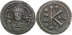 Byzantine Empire | Byzantinisches Reich Justinian I, Byzantine Empire 1/2 Follis. Constantinople. Justinian I, Byzantinisches Reich 1/2 Follis. Konstantinopel. Justinián I., Byzantská říše 1/2 Follis.