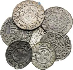 House of Habsburg | RDR Maximilian II, House of Habsburg Silver coins (7 pcs). 5x Denár, 2x Weisspfenning (7 pcs) Maximilian II., RDR Silber Münzen (7 Stk). 5x Denár, 2x Weisspfenning (7 Stk) Maxmiliá