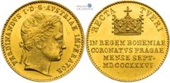 Austrian Empire | Kaisertum Österreich Ferdinand I of Austria, Austrian Empire Gold Token 1836 (Ducat). Coronation of bohemian king in Prague Small edge nicks. Little scratches. Rare! Ferdinand I. ( Ö