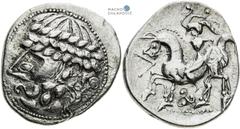 Celts | Kelten Southern Slovakia / Northern Hungary, Celts Tetradrachm. Zopfreiter type Traces of corrosion. Cleaned. Südslowakei / Nordungarn, Kelten Tetradrachme. Typ Zopfreiter Korrosionsspuren. Ge