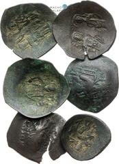 Byzantine Empire | Byzantinisches Reich Mixed lots, Byzantine Empire AE Trachy (12th–13th century) (6 pcs) Konvolute, Byzantinisches Reich AE Trachy (12.–13. Jh.) (6 Stk) Konvoluty, Byzantská říše AE 