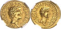 Monnaies Romaines Marc Antoine (43-33) Aureus - Ephèse (41). D'une grande rareté et d'une qualité exceptionnelle pour ce monnayage. Exemplaire de la vente Vinchon du 23 janvier 2001, N°12 et de la ven