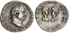 Monnaies Romaines Vitellius Germanicus et Vitellia Vitellius (69) Denier en argent - Rome (69) D'une qualité exceptionnelle pour ce type. Probablement le plus bel exemplaire connu. Exemplaire illustra