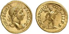 95-Alexandre Sévère (222-235) Aureus - Rome (230) - Av. : Buste lauré et drapé d'Alexandre Sévère à droite - Rv. : Romulus portant la couronne radiée, marchant à droite et portant une haste et un trop