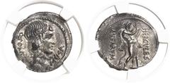 MONNAIES ROMAINES Q. Pomponius Musa Denier - Rome (c. 66 av. J.-C.) Rarissime dans cette qualité. 3.86g - Cr. 410/1 Superbe à FDC - NGC CHOICE AU (5/5 4/5) Nothing is known about this moneyer, but he 
