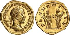 MONNAIES ROMAINES Trajan Dèce (249-251) Aureus - Rome (249-251) Très rare et d'une qualité exceptionnelle. D'un style remarquable. Exemplaire de la vente Rauch 87 du 8 décembre 2010, N°739 4.49g - Cal