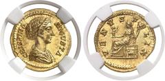MONNAIES ROMAINES Crispine (177-183) Aureus - Rome (180-183). D'une grande rareté et d'une qualité hors norme. Exemplaire de la vente NAC 25 du 25 juin 2003, N°496 et de la vente NAC 102 du 24 octobre