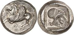 Celtic & Greek Corinthe - Statère (c. 500-480). Rarissime et magnifique exemplaire. Exemplaire de la vente Heritage 3021 du 6 janvier 2013, N° 21211. 8.62g - BCD 18 var. - cf. Ravel I, 59, 103 (P-- / 