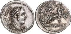 Roman Coins République romaine - Faustus Cornelius Sulla Denier - Rome (56). D'une qualité hors norme - Le plus bel exemplaire connu. Exemplaire de la vente Leu 48 du 10 mai 1989, N° 286. 4.02g - Syde