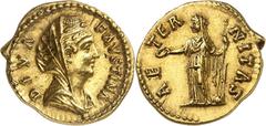 Roman Coins Diva Faustina (morte en 140/141) - Aureus - Rome (c. 150-160). Exemplaire de la vente Hess-Divo 330 du 21 mai 2016, N° 36 et de la vente Palombo 16 du 21 octobre 2017, N° 47 et de la vente