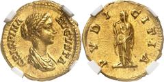 Roman Coins Crispine (177-183) - Aureus - Rome (180-183). Très rare et d'une qualité remarquable. Exemplaire de la vente Triton XIX du 5 janvier 2016, N° 590 et de la vente MDC 1 du 2 décembre 2016, N