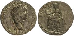 ROMAN COINS ROMAN COINS: ROMAN EMPIRE Roman Coins Dupondio. 79-81 d.C. TITO. Anv.: IMP T CAES DIVI VESP F AVG P M TR P P P COS VIII. Busto radiado a derecha. Rev.: ROMA / S C. Roma sentada a izquierda