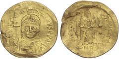 BYZANTINE COINS BYZANTINE COINS Byzantine Coins Sólido. (527-565 d.C.). JUSTINIANO I. CONSTANTINOPLA. Anv.: D. N. IVSTINIANVS P. P. AVC. Busto de frente con casco y globo crucífero. Rev.: VICTORIA AVG