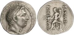 GREEK COINS Ancient Greece Tetradracma. 162-150 a.C. DEMETRIO I SOTER. ANTIOQUÍA DEL ORONTES. REINO SELÉUCIDA. Anv.: Cabeza diademada a derecha dentro de corona de laurel. Rev.: Tyche entronizada a iz