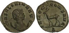 ROMAN COINS: ROMAN EMPIRE Roman Coins Antoniniano. 267-268 d.C. SALONINA. Anv.: COR. SALONINA AVG. Busto diademado a derecha. Rev.: IVNONI CONS AVG. Gamo en marcha a izquierda. 3,26 grs. AE. Pátina ve