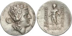 GREEK COINS Ancient Greece Tetradracma. Posterior al 148 a.C. THASOS. TRACIA. Anv.: Cabeza juvenil de Dionisos a derecha coronada de hojas de hiedra. Rev.: Hércules en pie con maza y piel de león, en 