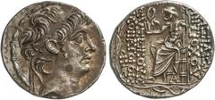 GREEK COINS Ancient Greece Tetradracma. 94 a.C. ANTÍOCO X EUSEBES. REINO SELÉUCIDA. Anv.: Cabeza diademada de Antíoco a derecha. Rev.: ΒΑΣΙΛΕΩΣ ANTIOXOY ΕΥΣΕΒΟΥΣ ΦΙΛΟΠΑΤΟΡΟΣ. Zeus entronado a izquierd