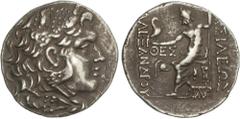 GREEK COINS Ancient Greece Tetradracma. 150-125 a.C. En nombre y tipos de Alejandro III. MESEMBRIA. TRACIA. Anv.: Cabeza de Hércules con piel de león a derecha. Rev.: Zeus entronizado a izquierda, det