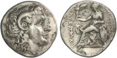 GREEK COINS Ancient Greece Dracma. 297-281 a.C. LISÍMACO. REINO DE TRACIA. Anv.: Cabeza de Alejandro Magno a derecha con el cuerno de Amón. Rev.: Atenea sentada a izquierda sosteniendo a Nike, alreded