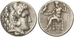 GREEK COINS Ancient Greece Tetradracma. 311-300 a.C. SELEUKOS I NIKATOR. REINO SELÉUCIDA. BABILONIA. Anv.: Cabeza de Hércules con piel de león a derecha. Rev.: Zeus entronizado a izquierda, debajo H. 