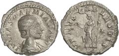 ROMAN COINS: ROMAN EMPIRE Roman Coins Denario. 222 d.C. JULIA SOEMIAS. Anv.: IVLIA SOAEMIAS AVG. Busto a derecha. Rev.: VENVS CAELESTIS. Venus en pie a izquierda con cetro y manzana. 3,29 grs. AR. (Le